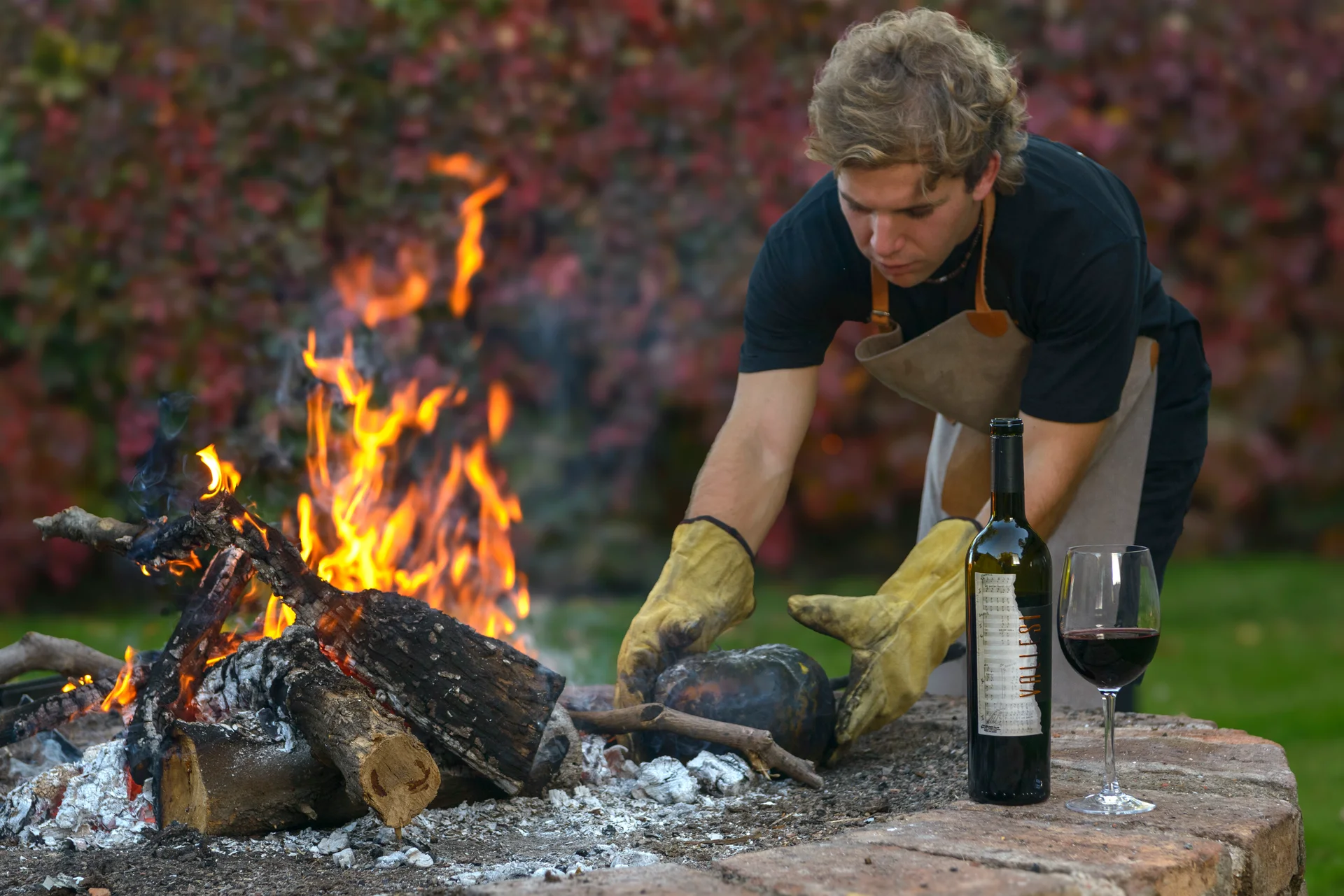 Working the fire at Abrasa Viva