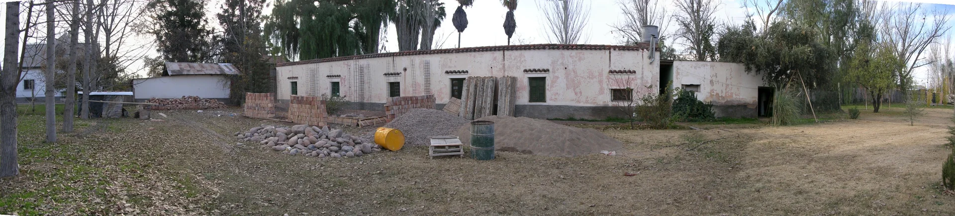 The first days of construction at the estate.